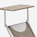 2er Set Liegestühle Strandliegen Sonnenliegen aus Aluminium für den Strand Santorini Limited Edition 