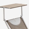2er Set Liegestühle Strandliegen Sonnenliegen aus Aluminium für den Strand Santorini Limited Edition 