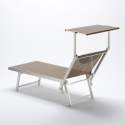 2er Set Liegestühle Strandliegen Sonnenliegen aus Aluminium für den Strand Santorini Limited Edition 