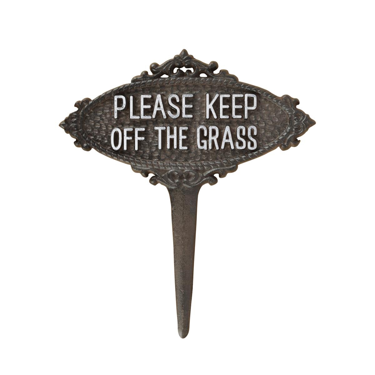 Gartenschild aus Gusseisen "Keep Off The Grass" Aktion Gartenschild aus Gusseisen "Keep Off The Grass" Aktion
