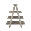 Dreieckiger Holz-Etagere-Pflanzenständer mit 4 Ablagen Sales