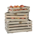 Set aus 3 FSC-Holzkisten für Obst und Gemüse Aktion