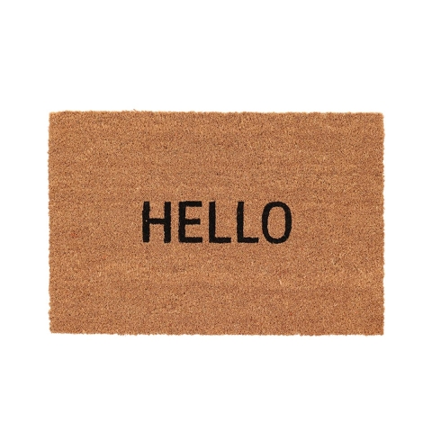 Fußmatte aus Kokosfaser mit Aufschrift "Hello" Aktion