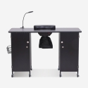 Manikürtisch mit Rädern Saugvorrichtung Lampe weiß schwarz Talos Katalog