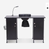 Manikürtisch mit Rädern Saugvorrichtung Lampe weiß schwarz Talos Aktion