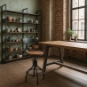 Hocker im Vintage-Stil verstellbar für Bar & Küche mit Rückenlehne Junt Verkauf