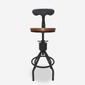 Hocker im Vintage-Stil verstellbar für Bar & Küche mit Rückenlehne Junt Angebot