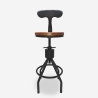 Hocker im Vintage-Stil verstellbar für Bar & Küche mit Rückenlehne Junt Angebot