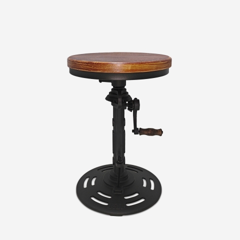Barhocker mit Kurbel verstellbar im Vintage-Stil Zunor Aktion