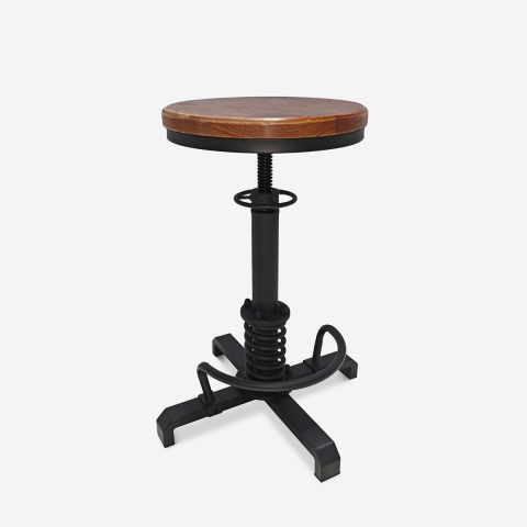 Barhocker im Vintage-Industriestil mit Schraubenverstellung Helix Aktion