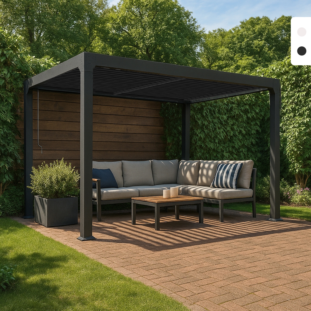 Bioklimatische Gartenpergola 3x4m manuell Aluminium Trinidad Angebot