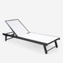 Bestand 2 moderne verstellbare Gartenliegen mit Rädern Rimini 