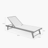 Vorrat 4 Garten Liegestühle Aluminium Pool Räder Rimini 
