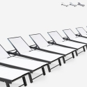 Vorrat 20 Aluminium-Gartenliegen mit Rädern Rimini Aktion