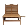 Teak-Gartenliege mit Rädern und ausziehbarem Tisch Carloforte Sales