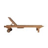 Teak-Gartenliege mit Rädern und ausziehbarem Tisch Carloforte Angebot