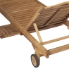 Teak-Gartenliege mit Rädern und ausziehbarem Tisch Carloforte Katalog