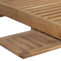 Teak-Gartenliege mit Rädern und ausziehbarem Tisch Carloforte Auswahl