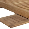 Teak-Gartenliege mit Rädern und ausziehbarem Tisch Carloforte Auswahl