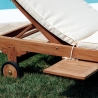 Teak-Gartenliege mit Rädern und ausziehbarem Tisch Carloforte Eigenschaften