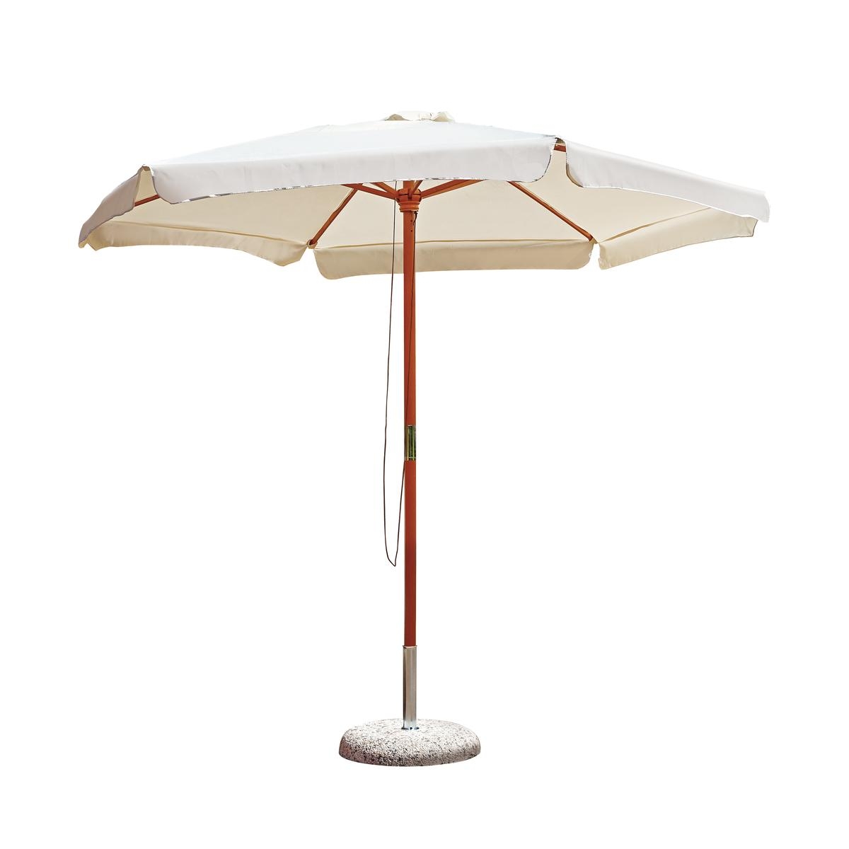 Garten-Sonnenschirm 285cm mit Holz-Mittelmast Gharab