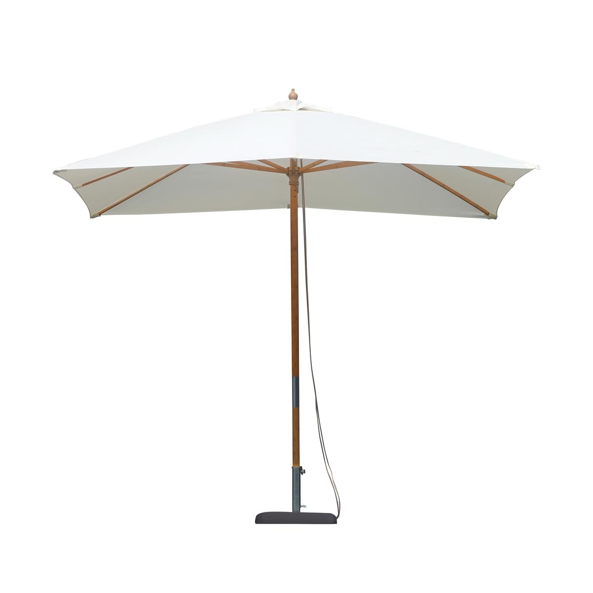 Garten-Sonnenschirm 3x3m mit zentralem Bambusmast, winddicht Khumat Aktion Garten-Sonnenschirm 3x3m mit zentralem Bambusmast, winddicht Khumat Aktion