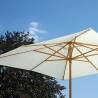 Garten-Sonnenschirm 3x3m mit zentralem Bambusmast, winddicht Khumat Sales