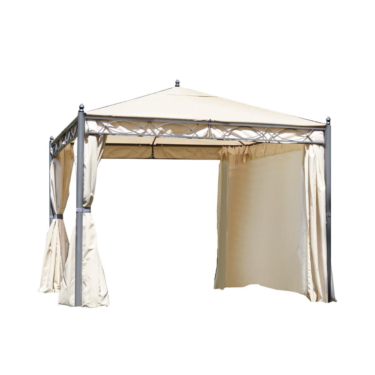 Gartenpavillon aus Eisen 3x3m mit Moskitonetzen Oregon