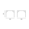 Gartenpergola 3x3 mit verschiebbarem Dach Skroda Rabatte
