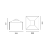 Gartenpavillon aus Eisen 3x3 Ecru Anthrazit Illinois Rabatte