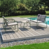Modernes Gartenmöbel-Set Tinos mit 2 Sesseln, Sofa und Tisch Angebot