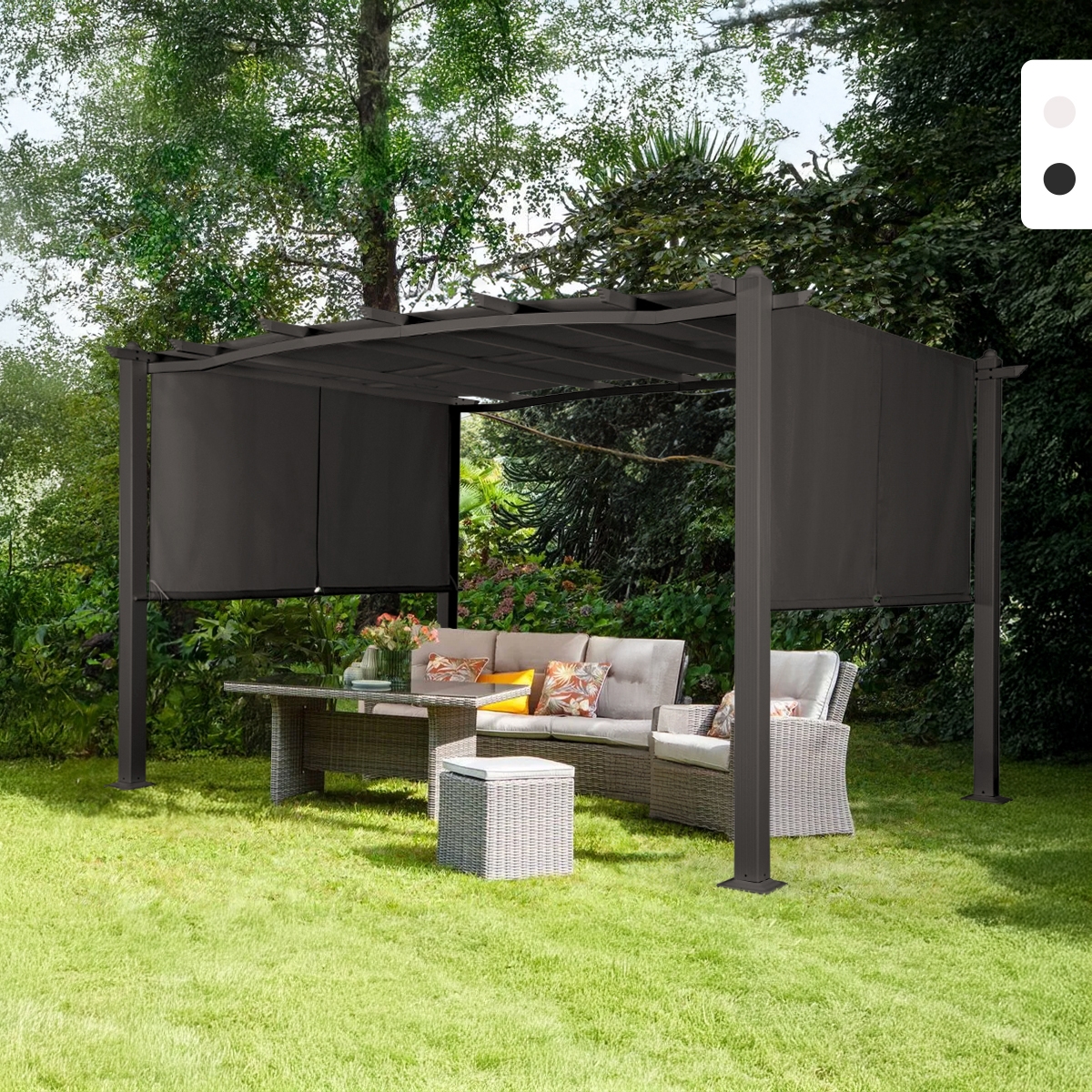 Aluminium rechteckig Gartenpavillon 3x4m Barbados