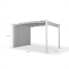 Aluminium rechteckig Gartenpavillon 3x4m Barbados 