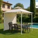 Gazebo 3,3x3,3 Meter Garten Bar Veranda Markt Pagode Antigua uv