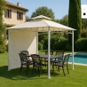 Gazebo 3,3x3,3 Meter Garten Bar Veranda Markt Pagode Antigua uv