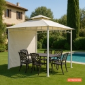 Gazebo 3,3x3,3 Meter Garten Bar Veranda Markt Pagode Antigua uv