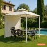 Gazebo 3,3x3,3 Meter Garten Bar Veranda Markt Pagode Antigua uv