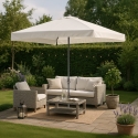 Rechteckig Café Hotel Gartenschirm 3x2 Sonnenschirm Alu mittelmast Eden
