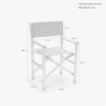 2er Set klappbare Strandstühle Klappstühle aus Aluminium Regista Gold 