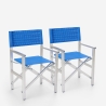 2er Set klappbare Strandstühle Klappstühle aus Aluminium Regista Gold 
