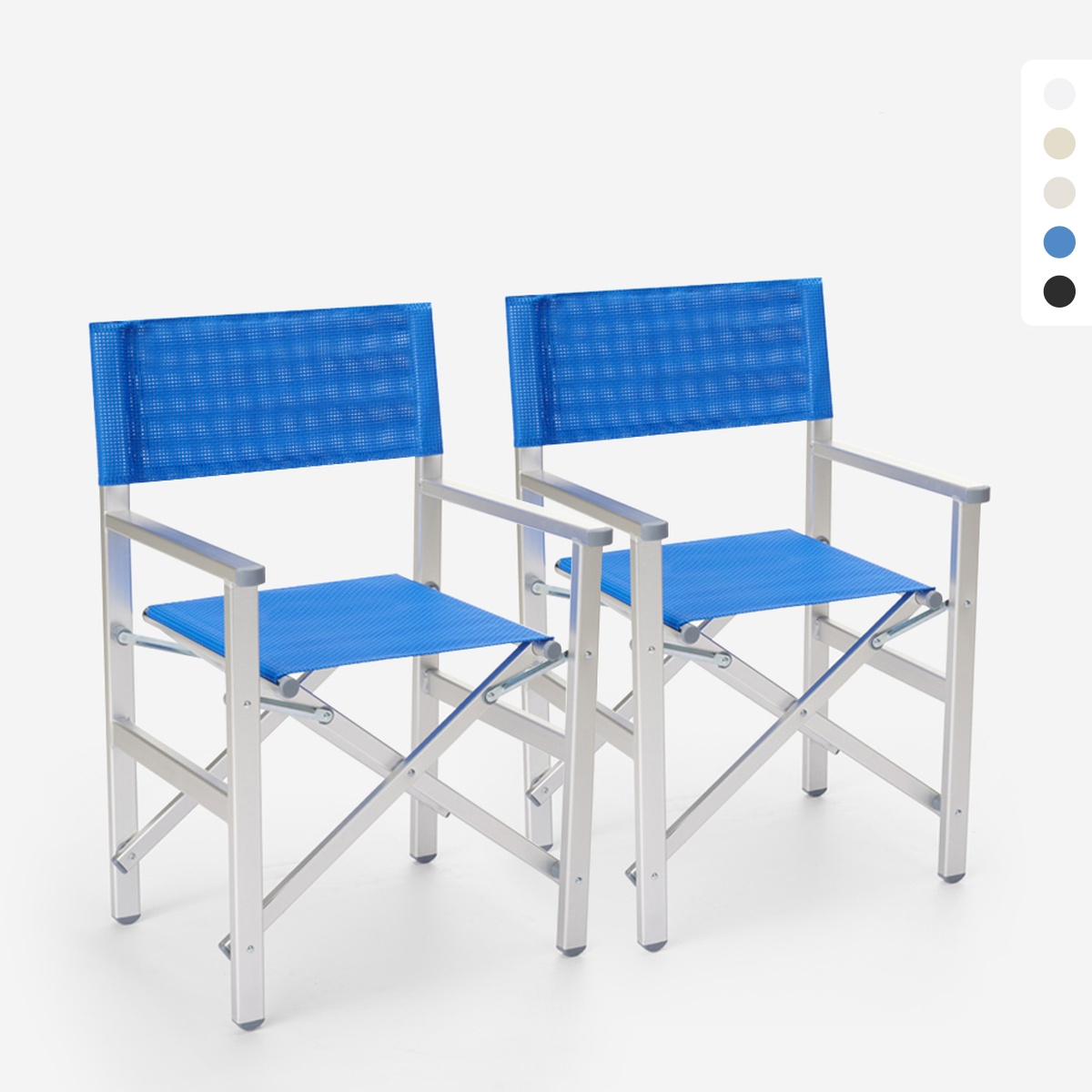 2er Set klappbare Strandstühle Klappstühle aus Aluminium Regista Gold Katalog