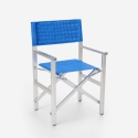 2er Set klappbare Strandstühle Klappstühle aus Aluminium Regista Gold 