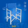 2er Set klappbare Strandstühle Klappstühle aus Aluminium Regista Gold Modell