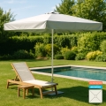 Gartenschirm 3x3 Sonnenschirm Alu mittelmast Quadratisch Café Hotel Marte Aktion
