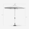 Gartenschirm 3m Sonnenschirm Garten Café Alu mittelmast Achteckig Eden Kauf