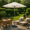 Gartenschirm 3m Sonnenschirm Garten Café Alu mittelmast Achteckig Eden Sales