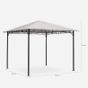 Pavillon 3x3 Meter Garten Stahl Windfest Style Eigenschaften
