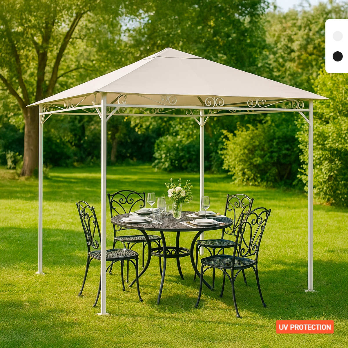 Pavillon 3x3 Meter Garten Stahl winddicht Style UV Aktion Pavillon 3x3 Meter Garten Stahl winddicht Style UV Aktion