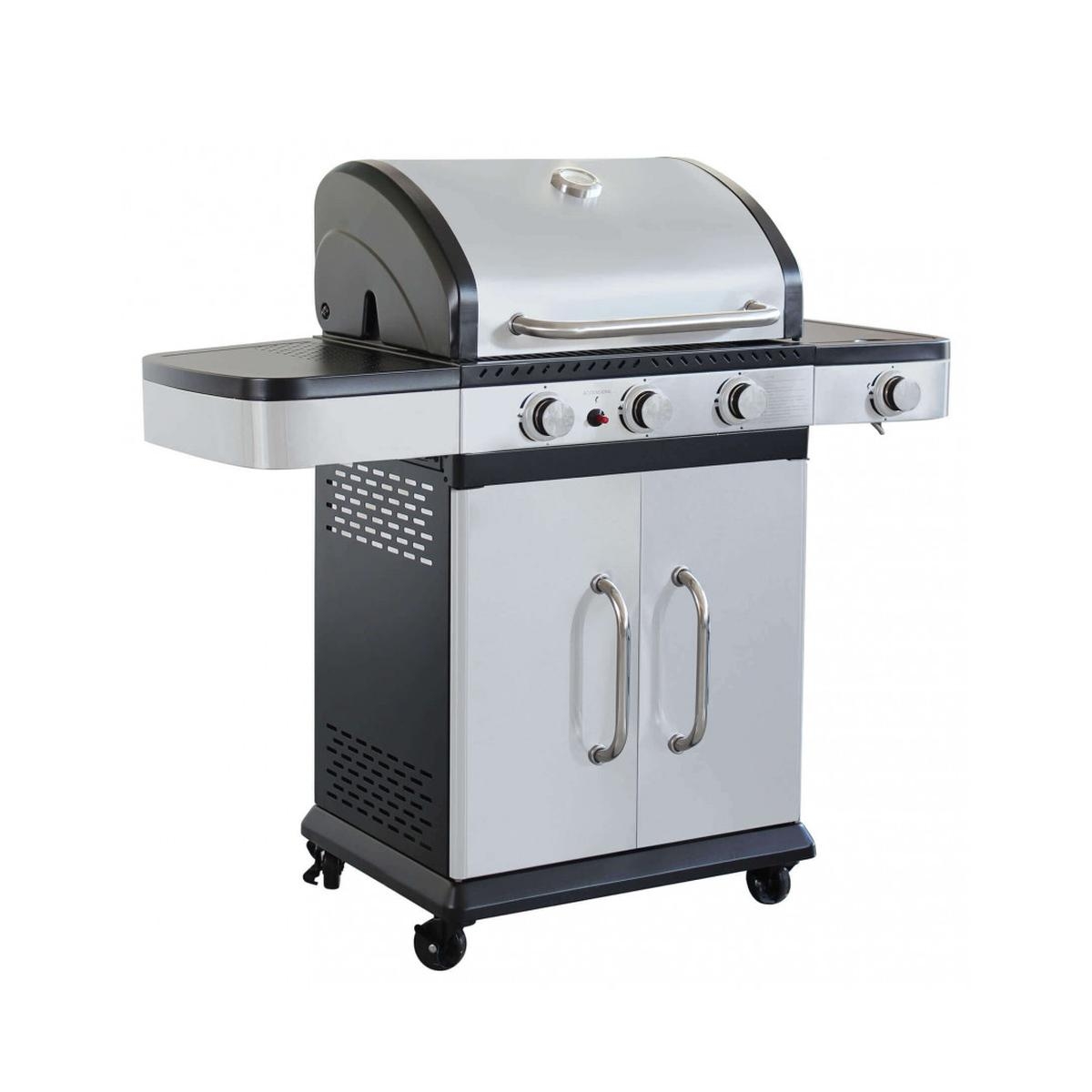 Gasgrill aus Edelstahl mit 3 Brennern + 1 Davis Aktion Gasgrill aus Edelstahl mit 3 Brennern + 1 Davis Aktion