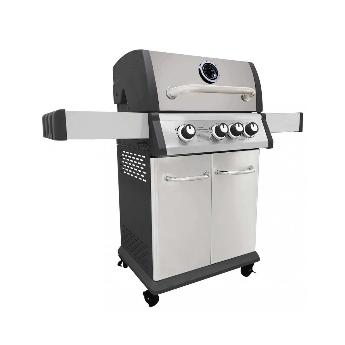 Gasgrill aus Stahl mit 3 Brennern und Seitenkocher Montana